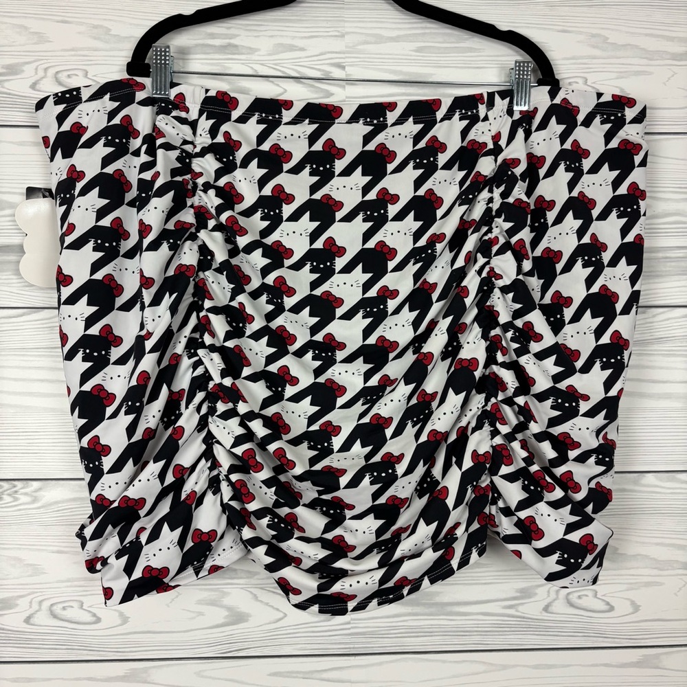 Torrid Hello Kitty High Waist Gingham Ruched Swimsuit Skort Size 5X NWT - Picture 9 of 12